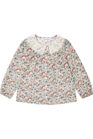 Tartine Et Chocolat Blusa in cotone con finiture in pizzo