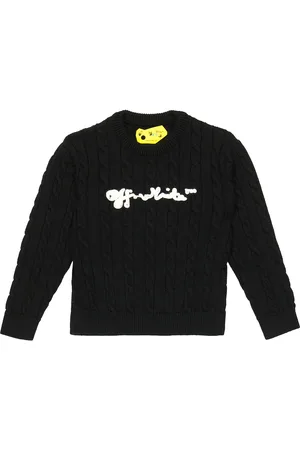 OFF-WHITE Pullover in lana a trecce con logo