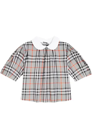 Burberry Blusa in misto cotone a quadri