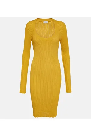 Burberry Abito midi in misto lana