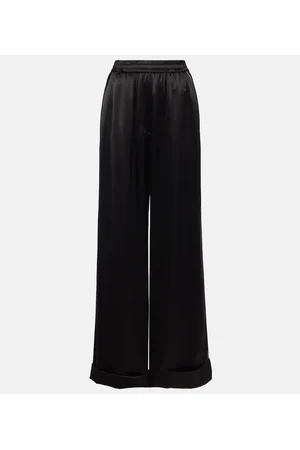 Dolce & Gabbana Pantaloni a gamba larga in misto seta