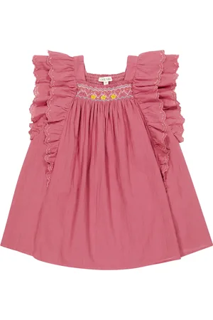 Louise Misha Abito in cotone Martine con volant