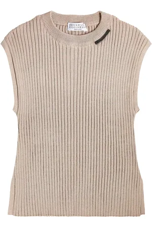 Brunello Cucinelli Pullover in maglia di cotone a coste