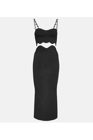 GALVAN Top cropped e gonna midi Marina Wave