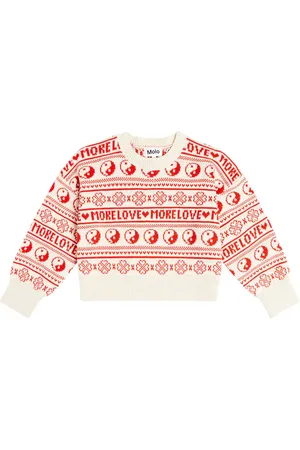 Molo Pullover Gerrie in cotone con intarsi