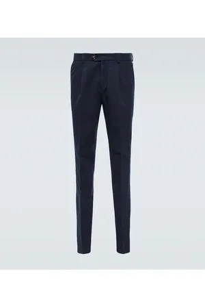 Brunello Cucinelli Pantaloni slim in gabardine di cotone