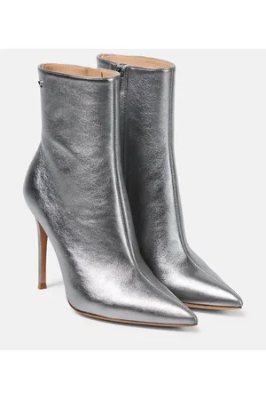 Gianvito Rossi Stivaletti in pelle metallizzata