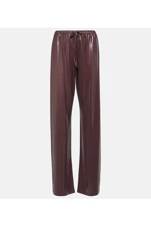 DRIES VAN NOTEN Pantaloni a gamba larga e vita alta