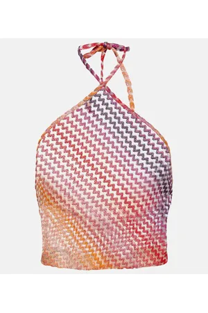 Missoni Top cropped in maglia a zig-zag