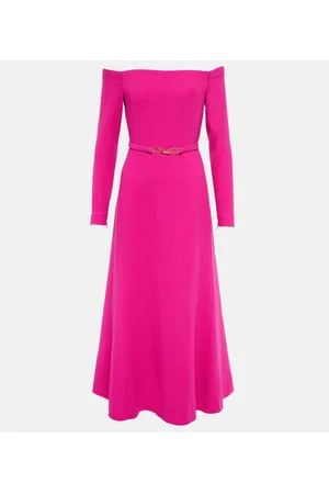 GABRIELA HEARST Abito midi Carole con scollo bardot