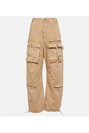 Sportmax Pantaloni cargo di jeans a gamba larga