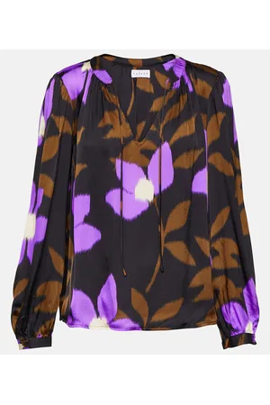 Velvet Top Isa in raso con stampa