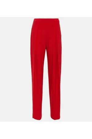 Norma Kamali Pantaloni tapered a vita bassa