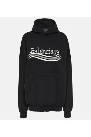 Balenciaga Felpa in jersey di cotone con cappuccio