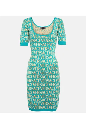 VERSACE Miniabito con intarsi Allover