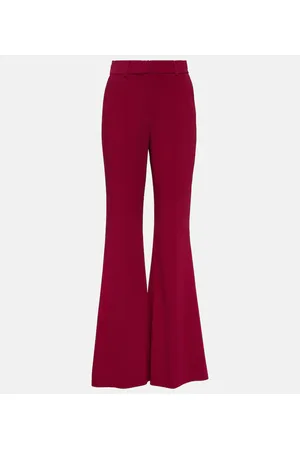 Elie saab Pantaloni flared in crêpe a vita alta