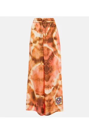 ZIMMERMANN Pantaloni Vacay in seta a vita alta