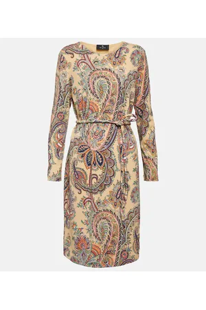 Etro Miniabito con stampa paisley e cintura