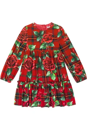 Dolce & Gabbana Abito tartan con stampa