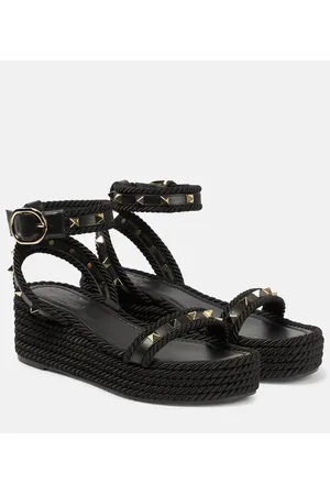 VALENTINO GARAVANI Espadrillas con zeppa Rockstud in pelle