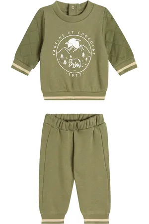 Tartine Et Chocolat Baby - Felpa e pantaloni sportivi in cotone con stampa