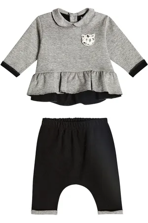 Il gufo Baby - Set di top e leggings in cotone