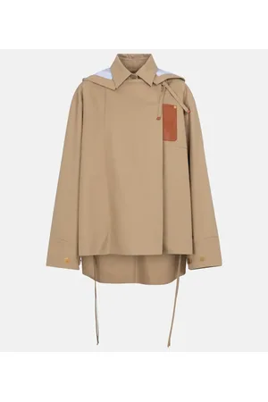 Loewe Parka in cotone con pelle