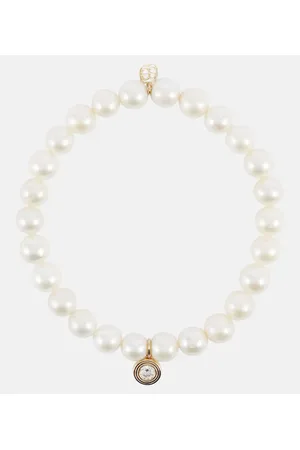 Sydney Evan Bracciale in oro 14kt con perline e diamanti