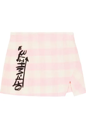 OFF-WHITE Gonna in misto lino e cotone bouclé