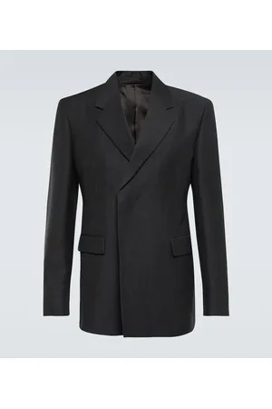 Blazer doppiopetto in mohair e lana