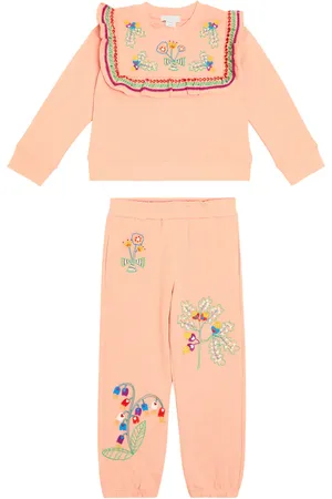 Stella McCartney Felpa e pantaloni sportivi con ricamo