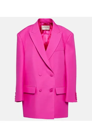 VALENTINO Blazer a doppio petto in lana e seta