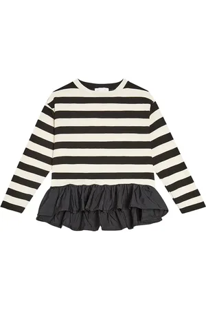 MONNALISA Top in jersey e raso a righe