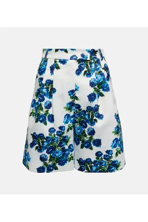 EMILIA WICKSTEAD Shorts Elliotta a vita alta con stampa