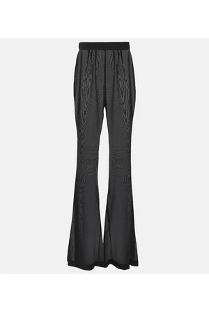 Dolce & Gabbana Pantaloni flared in chiffon di misto seta