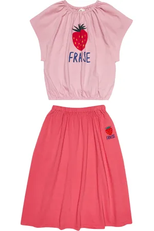 Jelly Mallow T-shirt e gonna in cotone con stampa