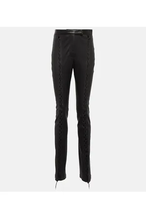 DION LEE Pantaloni in pelle con cerniere