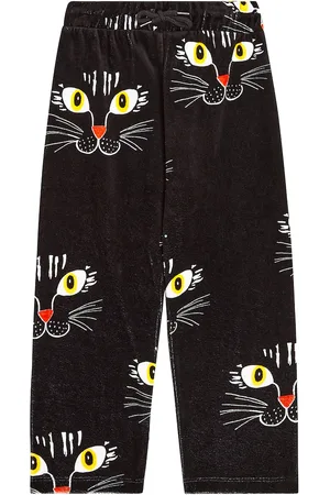 Mini Rodini Pantaloni sportivi in velluto con stampa
