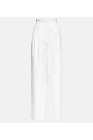 The Row Pantaloni Bufus in cotone a vita alta
