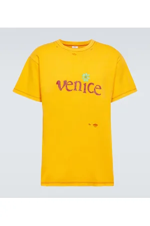 ERL T-shirt Venice in cotone e lino