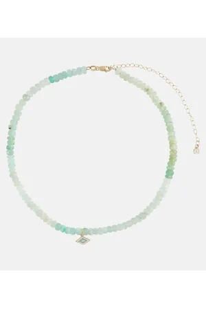 Sydney Evan Choker Tiny Groovy Eye in oro 14kt con opale e diamante
