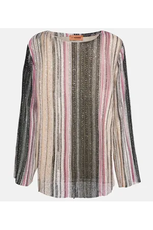 Missoni Top in maglia a righe con paillettes