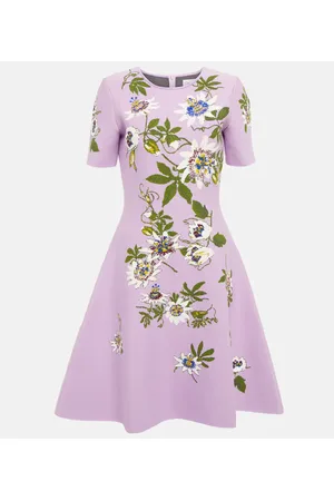Oscar de la Renta Miniabito in maglia jacquard