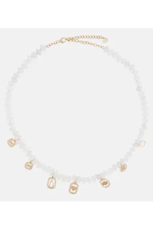 Sydney Evan Collana in oro 14kt con diamanti e pietre di luna