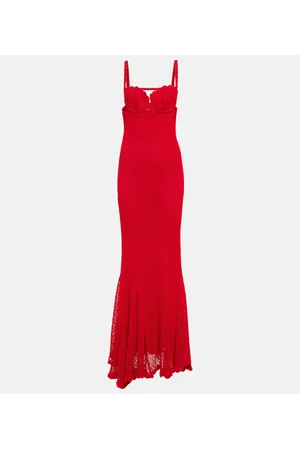 BLUMARINE Abito lungo in crochet