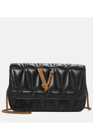 VERSACE Borsa a spalla Virtus Small in pelle