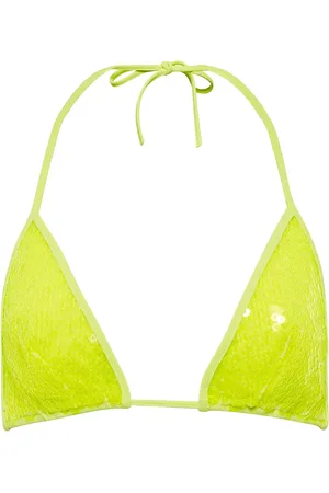 DAVID KOMA Top bikini a triangolo con paillettes