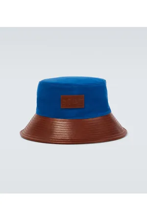BODE Cappello da pescatore in cotone con pelle