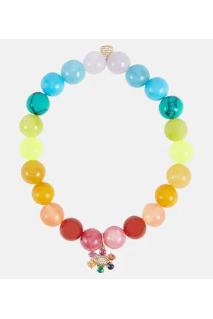 Sydney Evan Bracciale in oro 14kt e giada, con perline e diamante