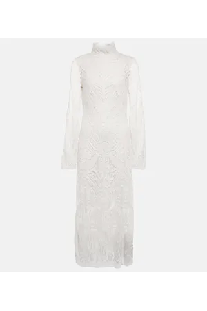 GALVAN Abito midi da sposa Borghese in pizzo